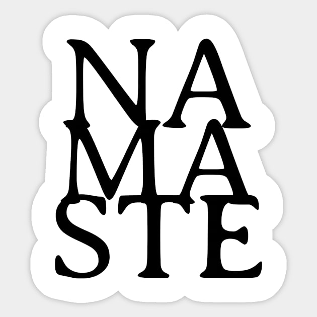 India Yoga Namaste Typography Design Sticker by New East 